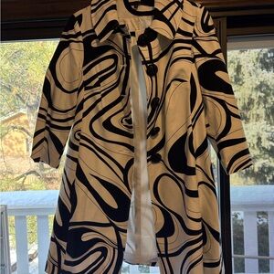 Stylish Black and White Women's Coat